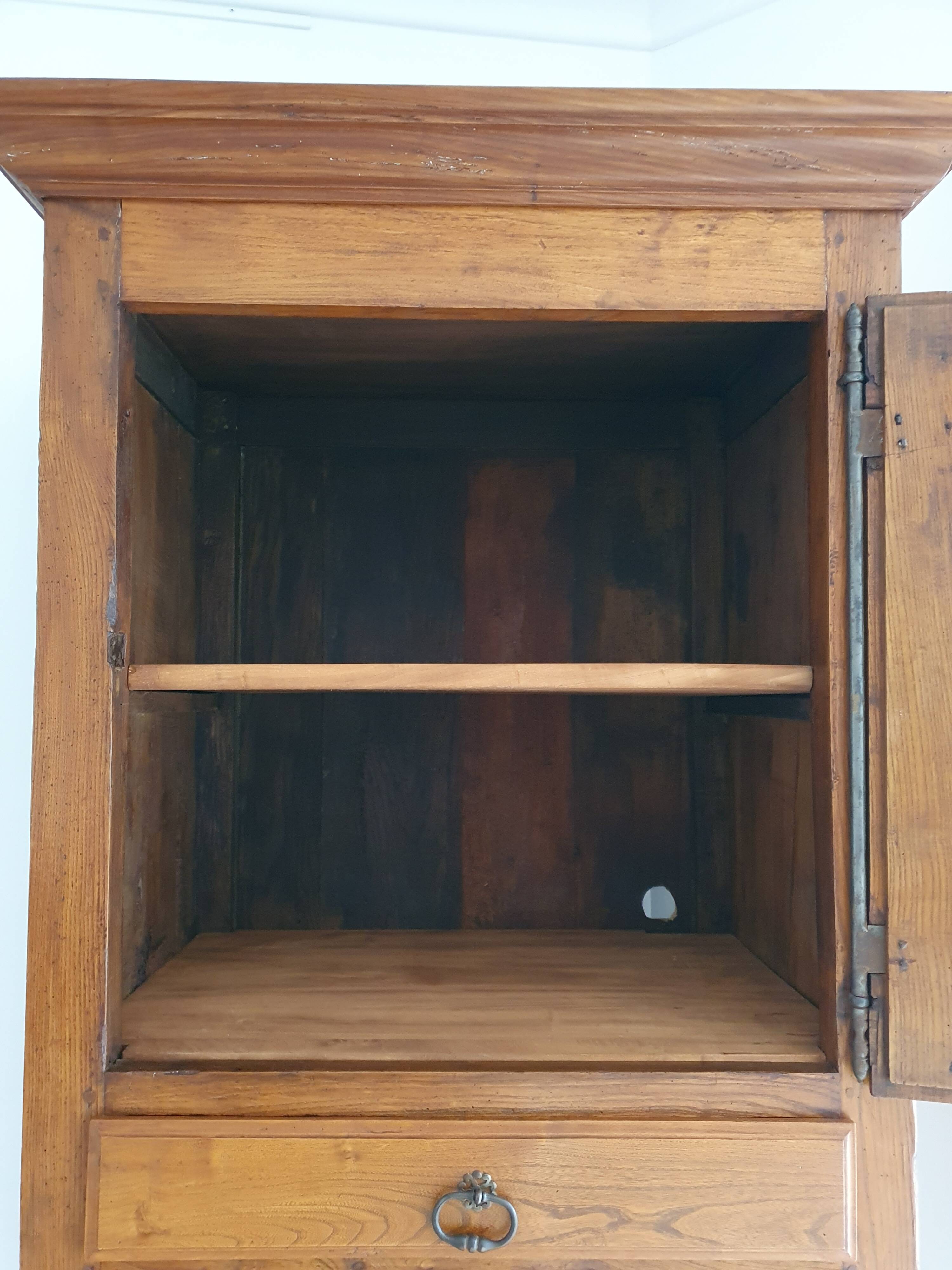 Standing man, solid oak wardrobe
