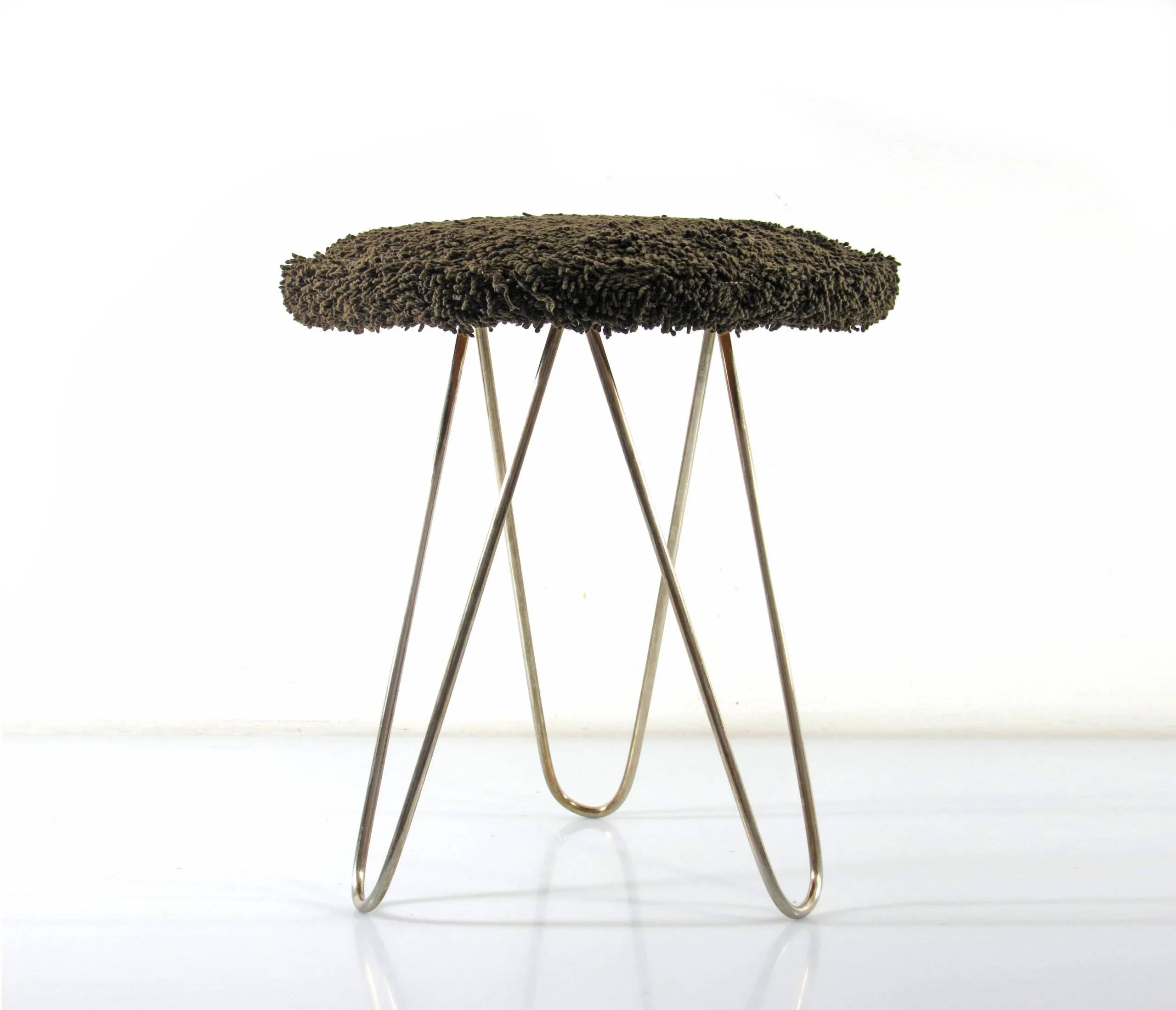 Bronze mid-century vintage stool – 1950s / 1960s