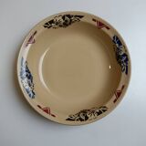 Grand plat creux Badonviller art déco