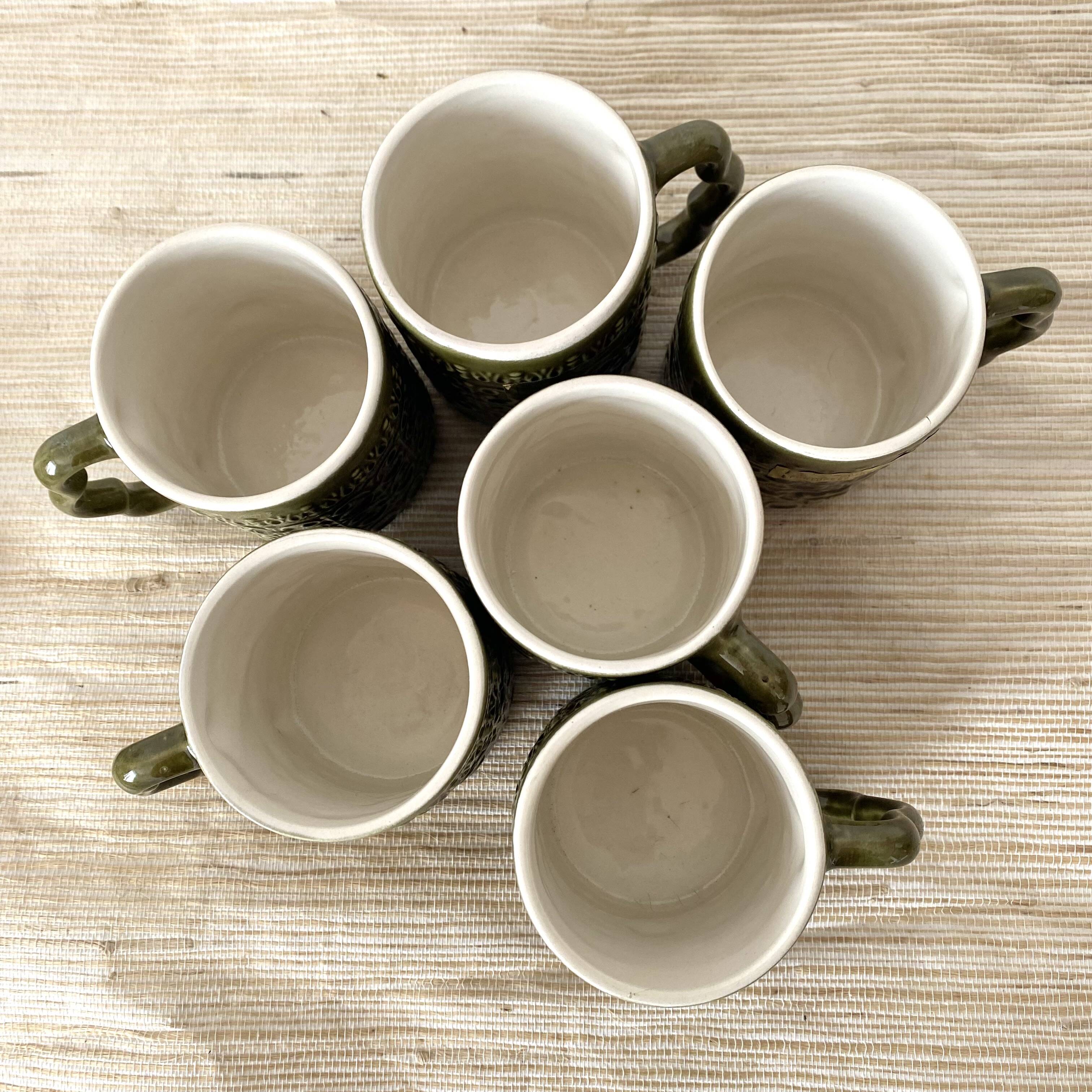 Mugs vintage BP en céramique années 70