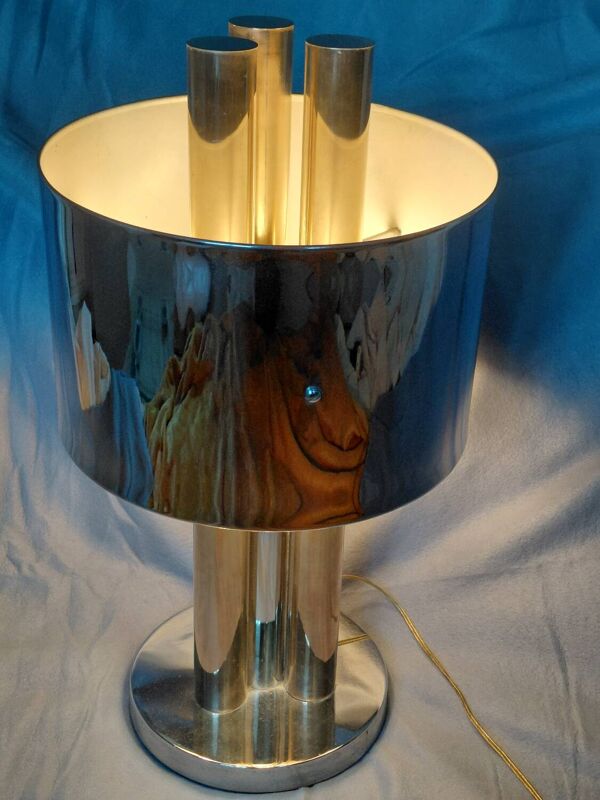 Lampe tubulaire métallique vintage 1970’s