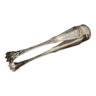 Solid silver sugar tongs, lion claws, Tallois and Mayence