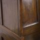Antique English hooded lambing chair from the 18th century with hood shape
