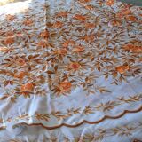 Vintage round tablecloth and napkins