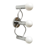 Chrome ceiling or wall lamp Space Age by Gaetano Sciolari for Leola, Germany, 1970s, set of 2