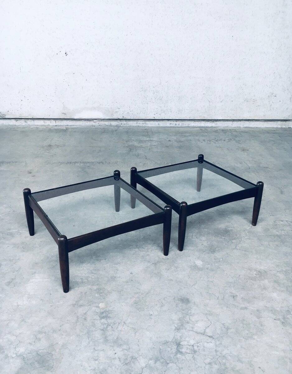Mid-Century Modern Design Low Side Table Set, Sweden, 1960s, Set of 2