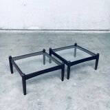 Mid-Century Modern Design Low Side Table Set, Sweden, 1960s, Set of 2