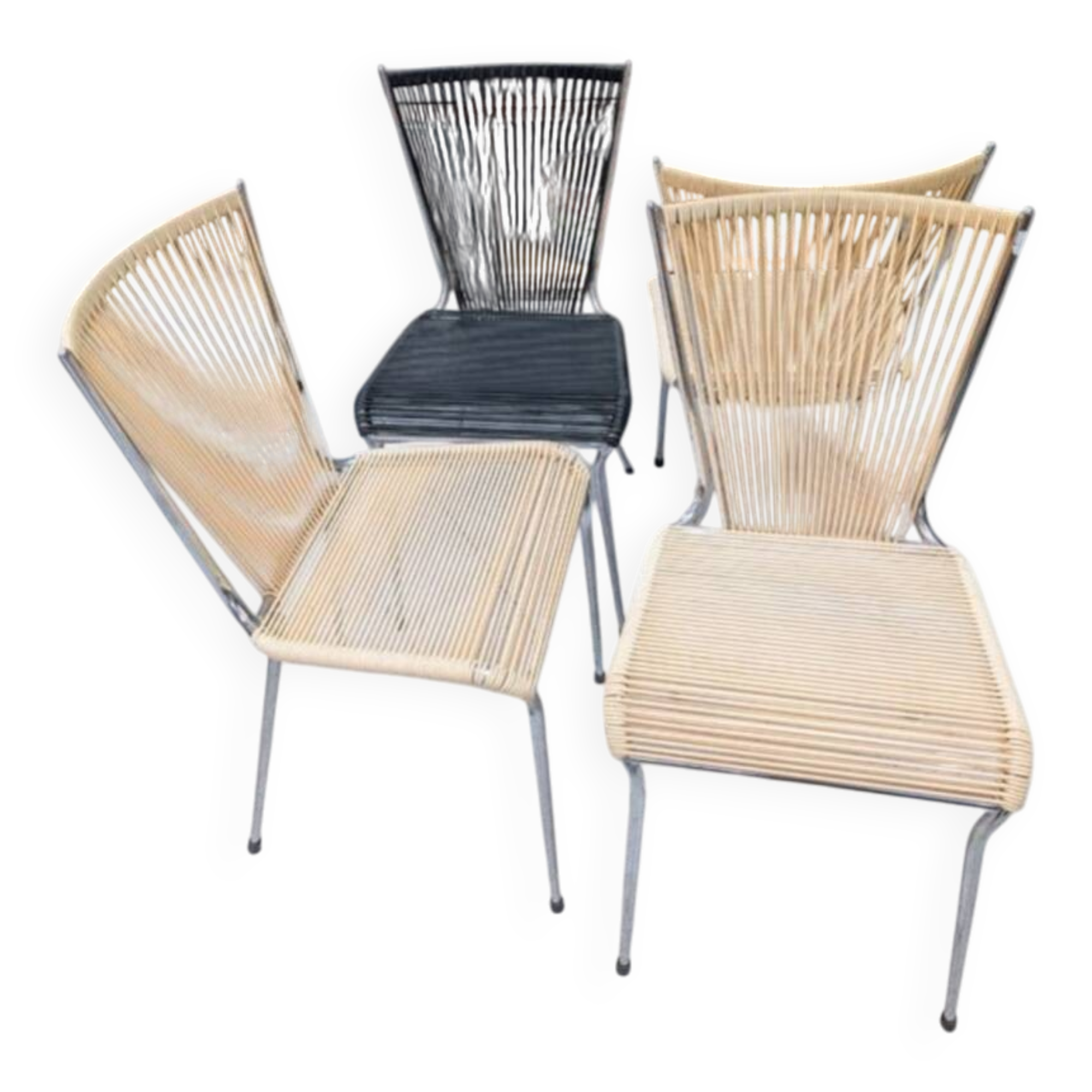 Set of 4 Scoubidou chairs