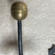 Wood and brass coat rack