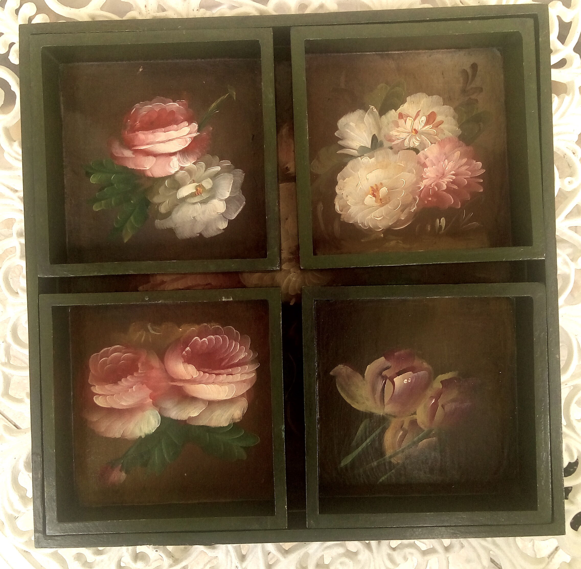 Hand-painted flower tray 5 in 1