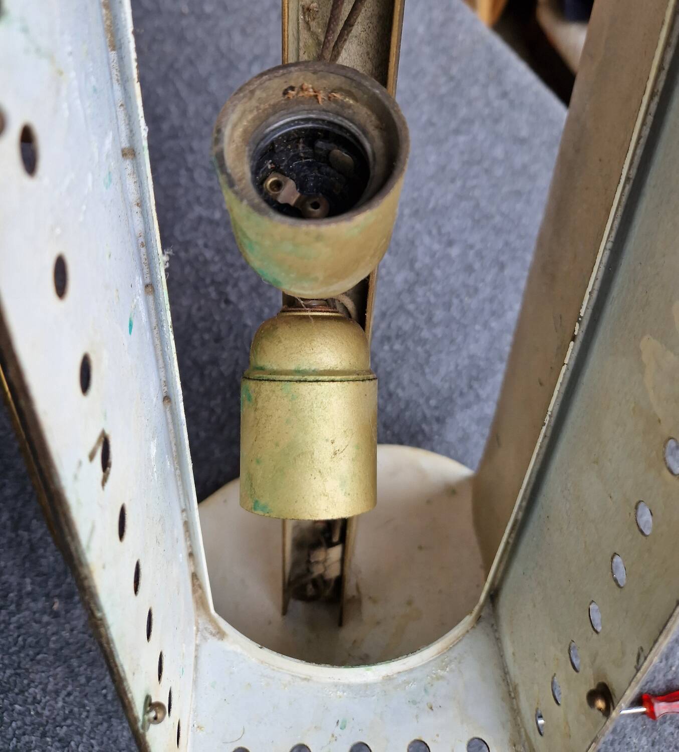 Pair of gilded brass wall lights, 1970s