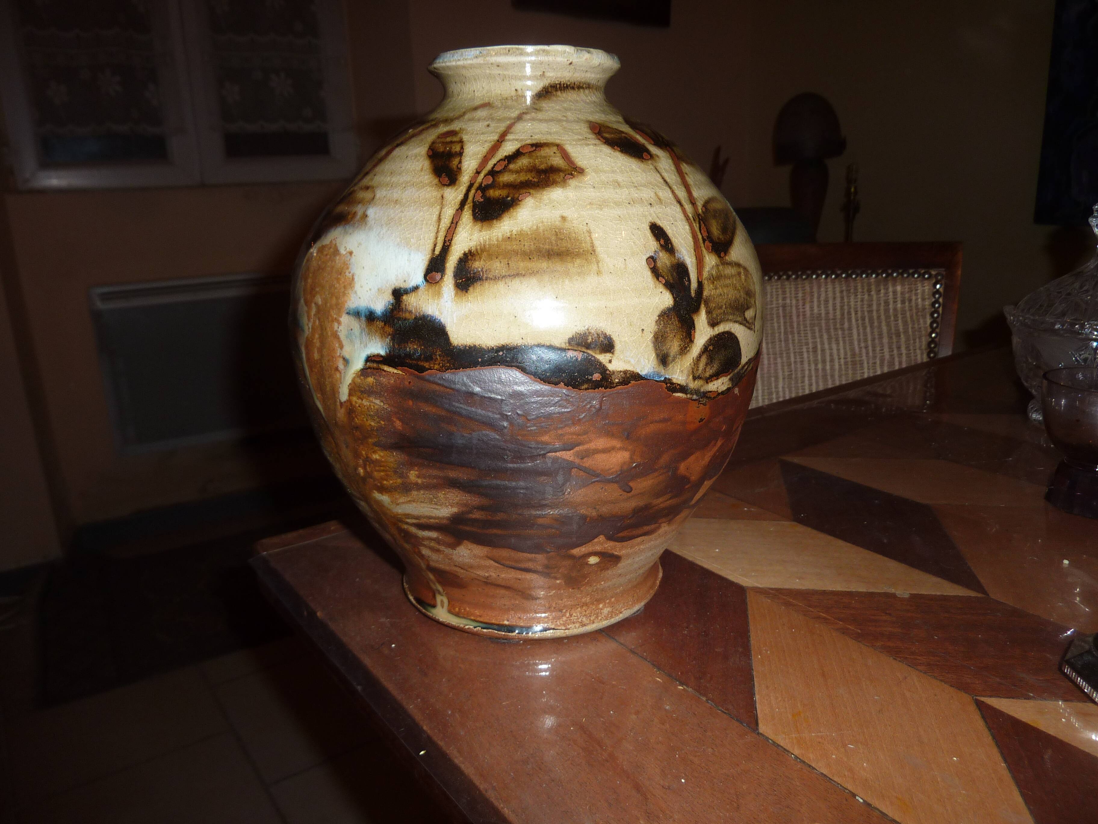 large stone vase - Yves Morvan