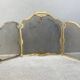 19th century fireplace fire guard by Bouhon Frères in bronze, French spark guard 1880