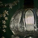 Vintage transparent glass suspension globe