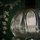 Suspension globe vintage en verre transparent