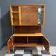 Jitona cabinet with desk two tone wood 1960s