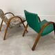 Pair of Bow Wood Hugues Steiner armchairs for Baumann