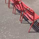 4 chaises de terrasse en métal