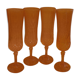 Verres flûtes à champagne cristal orange