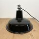 Industrial Black Enamel Hanging Lamp from Reluma, 1950s