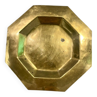 Octagonal brass plate