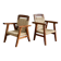 Pair of children's armchairs in rope, attributed to Audoux Minet.