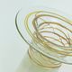 Beautifully designed large vase glass vase glashuette m. polczer rough glass melted glass threads