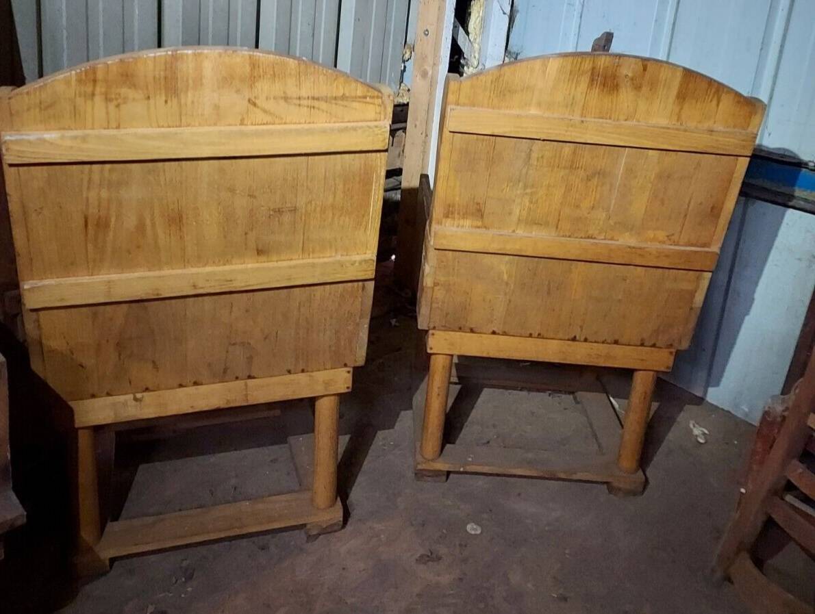 fir winged benches (pair)