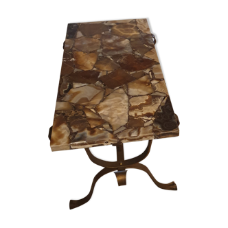 Table basse ancienne en aragonite