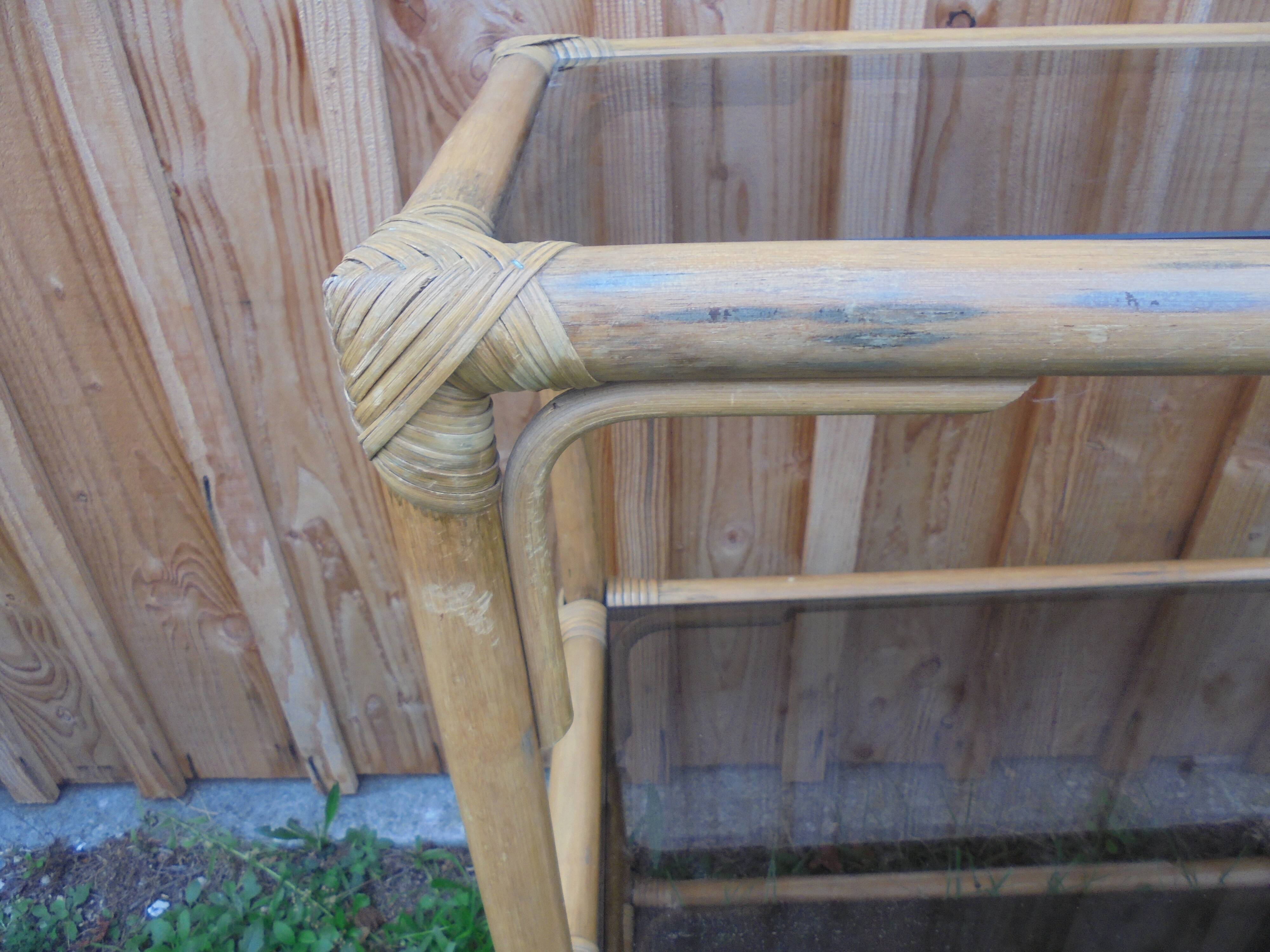 Rattan furniture, smoked shelf