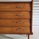 Vintage Scandinavian chest of drawers with 4 drawers