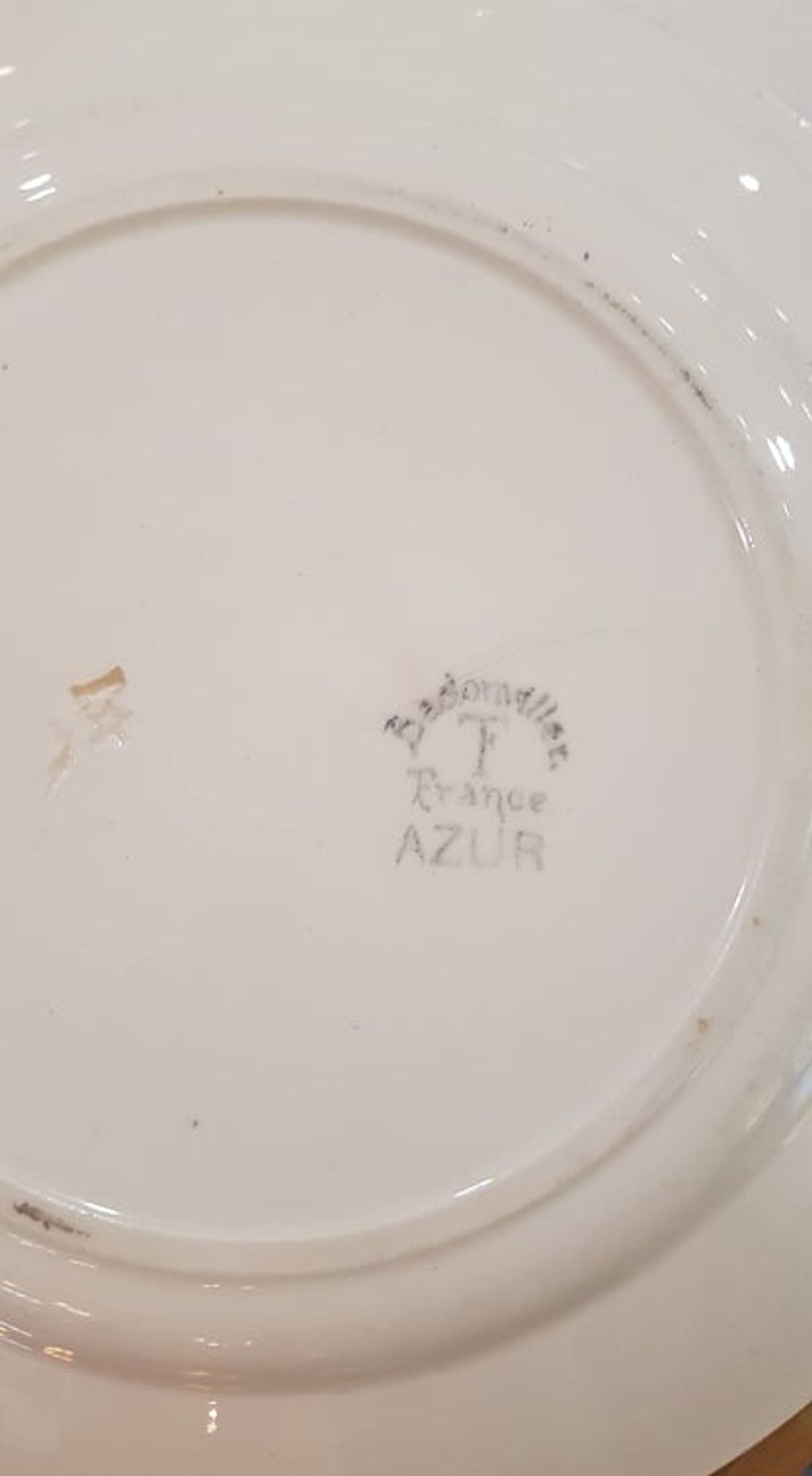 Set of 5 plates Badonviller model Azur