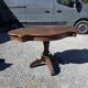 Antique round table in solid oak