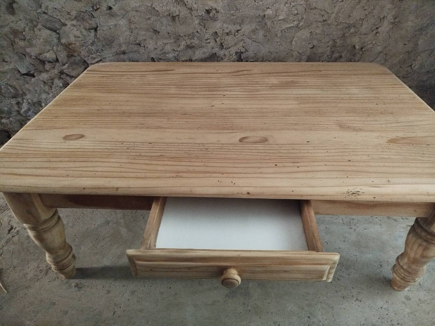 Table basse pin massif