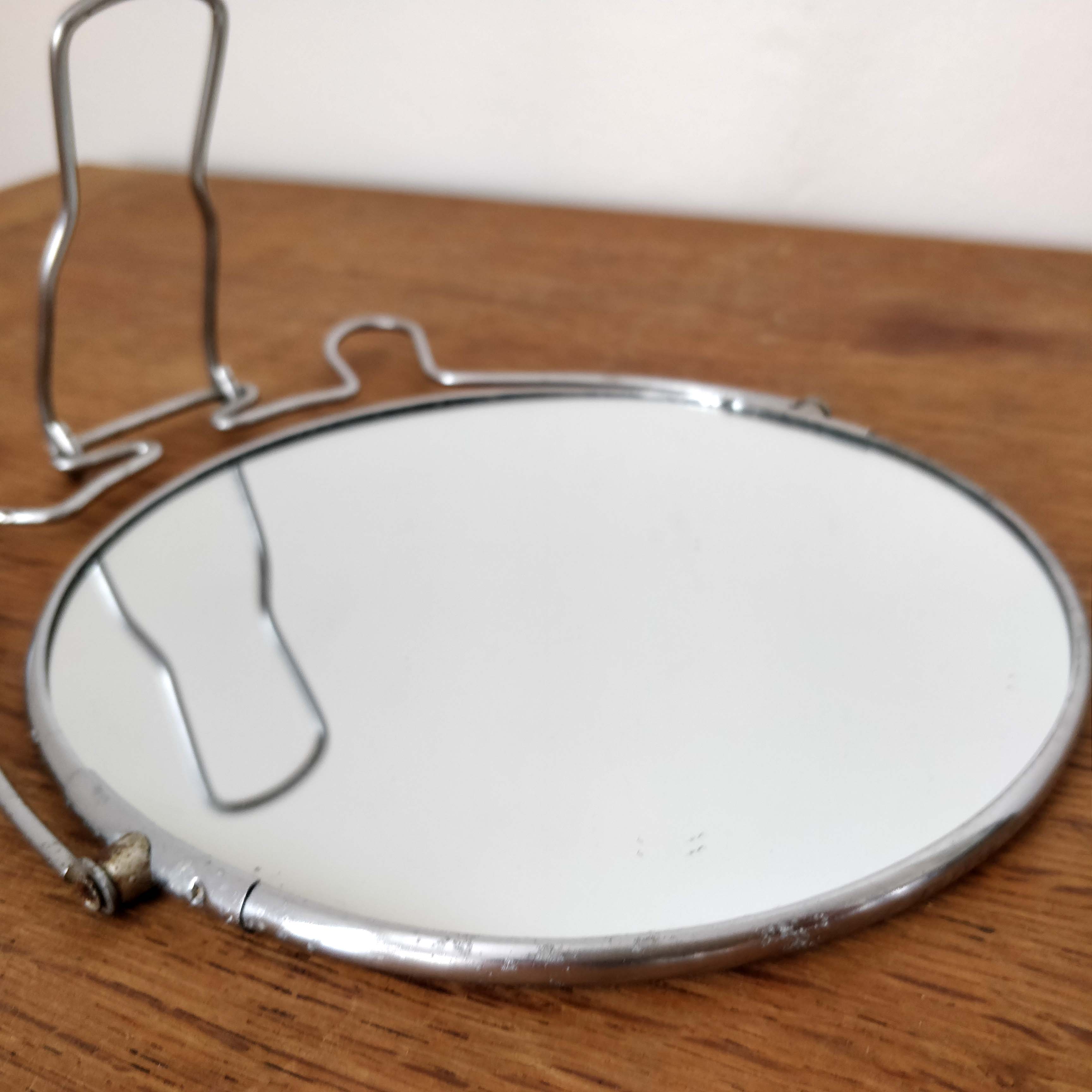 Round mirror barber chinese 17cm 1960