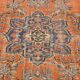 6x9 Orange & Blue Turkish Vintage Rug, 174x279Cm