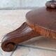 Art Nouveau side table in walnut and marble