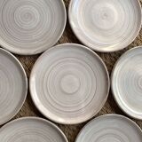 10 enamelled terracotta plates, 22 cm