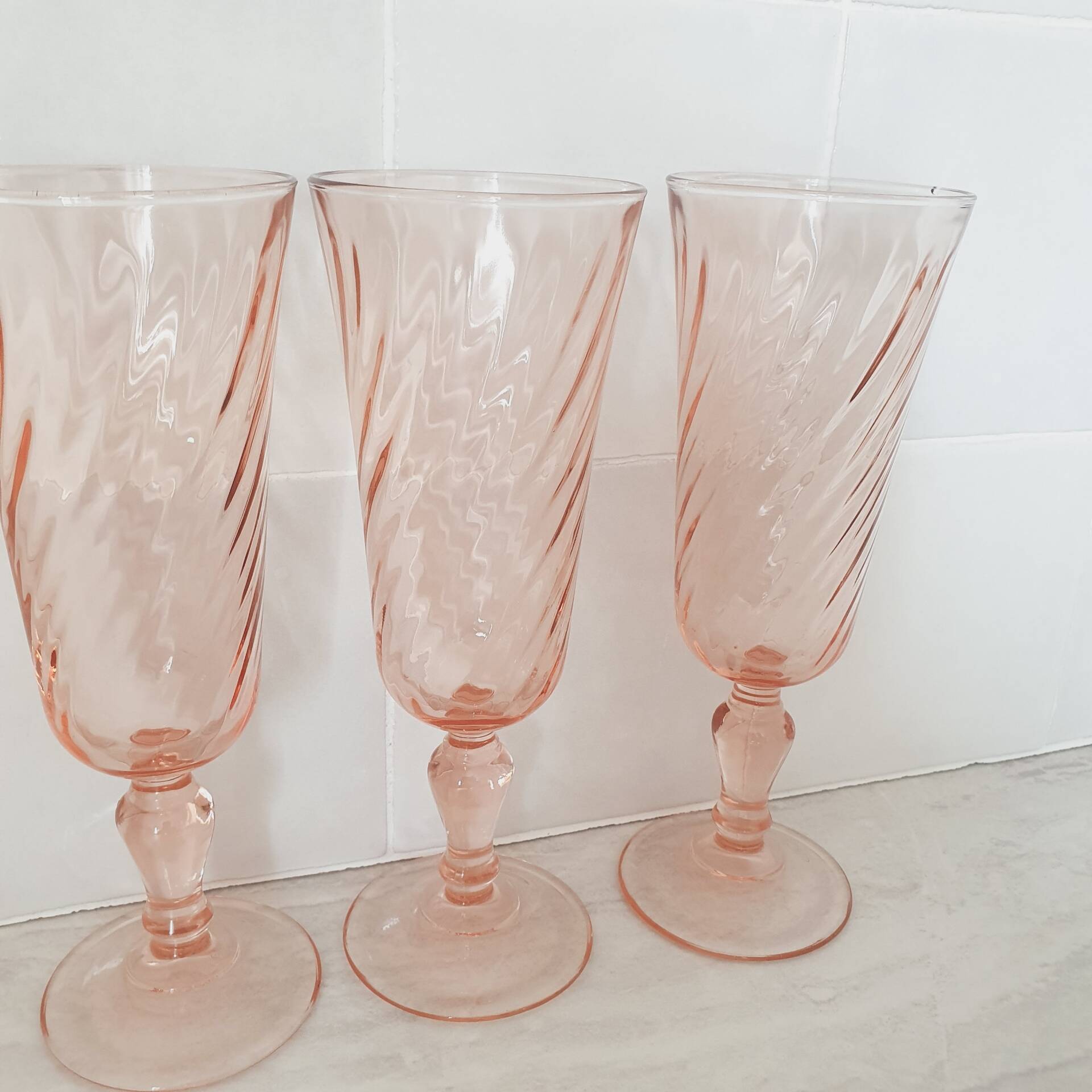Rosaline champagne flutes