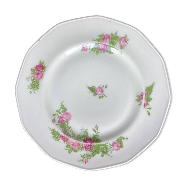 Assiette plate dodécagonale Limoges T. Haviland