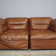 Cognac leather armchairs by BL Arredamenti, 1970s, set of 4
