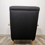 Fauteuil noir par Jindrich Halabala, années 1940