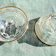 6 old champagne glasses 60s