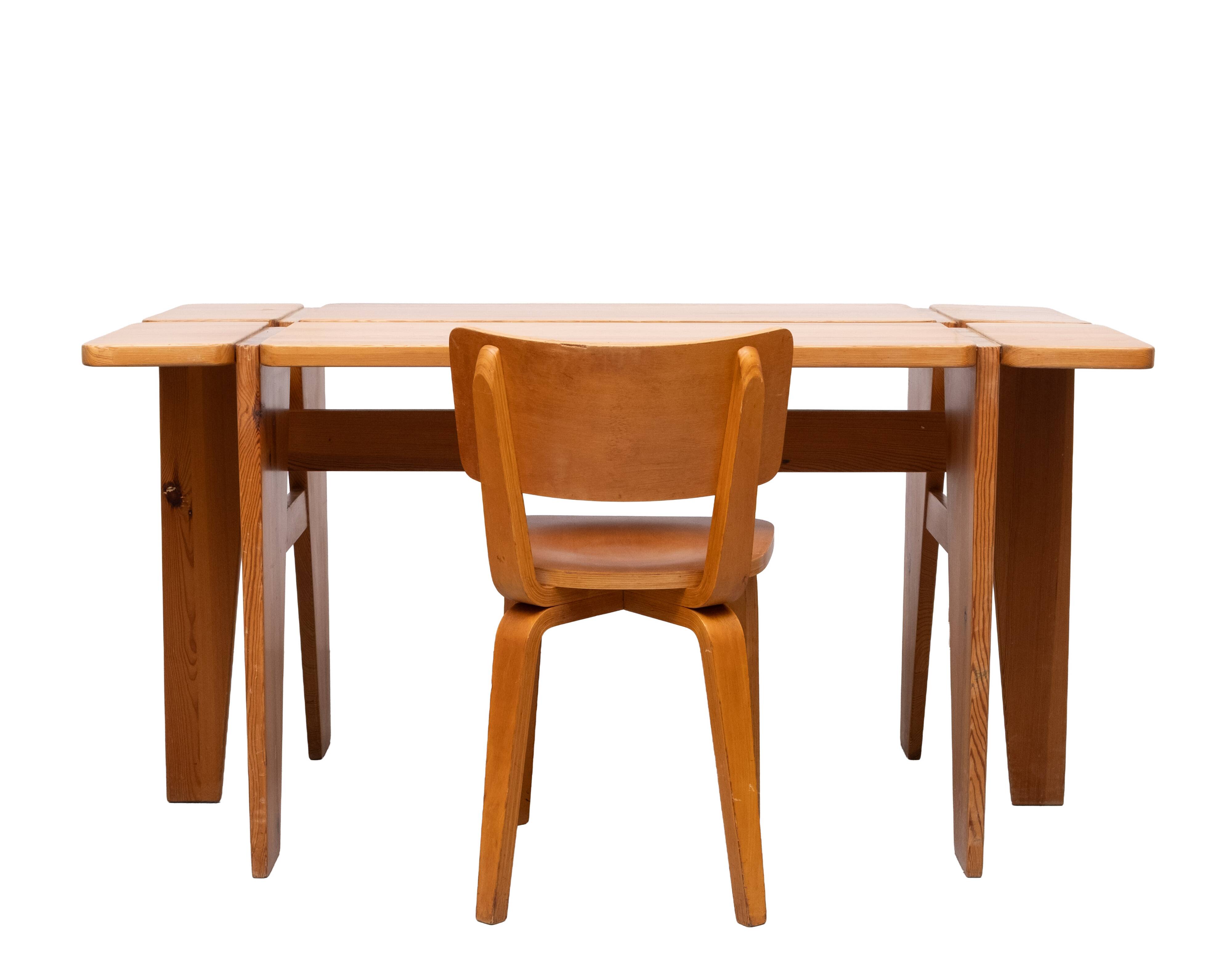 Unique Rauni Peippo Apila Pine  table Finland 1960