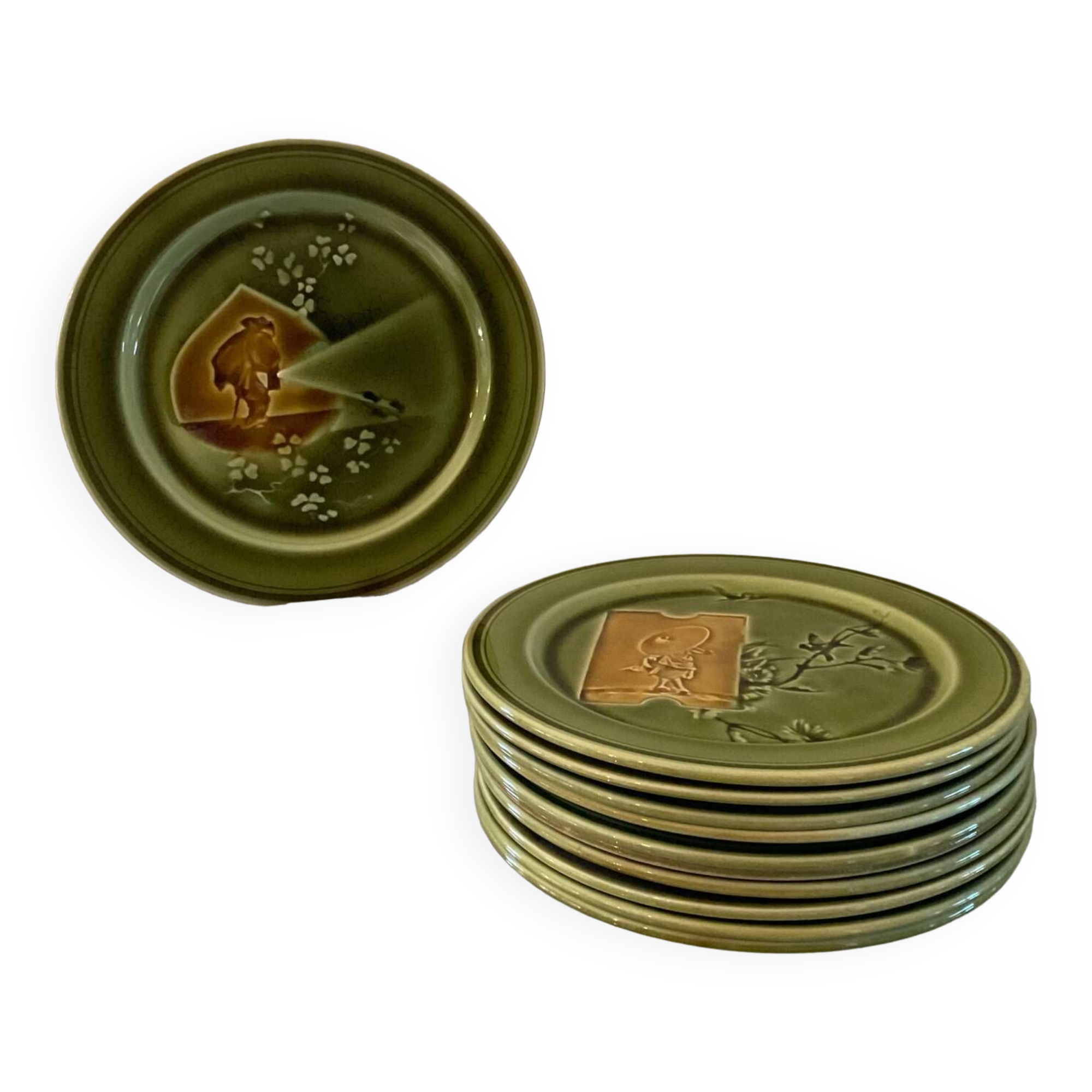 Series of 10 Choisy le Roi slip plates