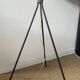 Black iron tripod floor lamp - Vintage 1950s / 1960s