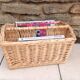 Wicker magazine holder / vintage 60s-70s