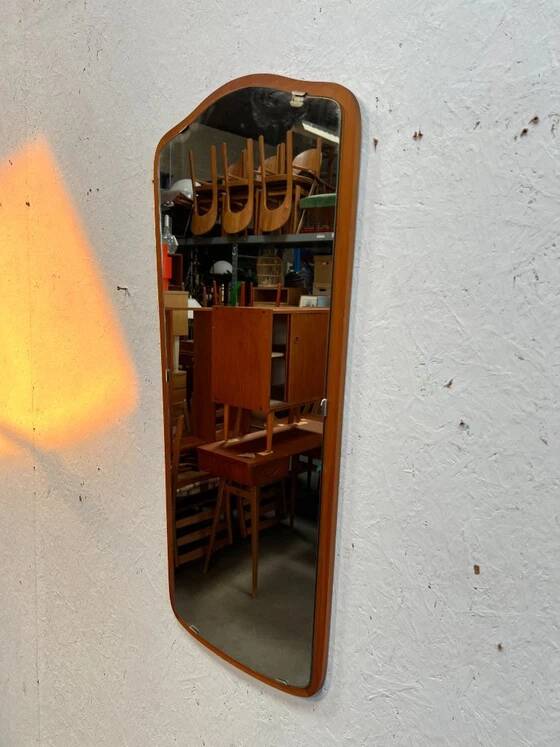 Vintage Rectangular Mirror, Teak, Sweden 1960's