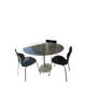 Knoll Tulip Saarinen round table with Arabescato marble