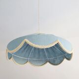 Suspension in a solid floral shape Cosette "mineral blue"